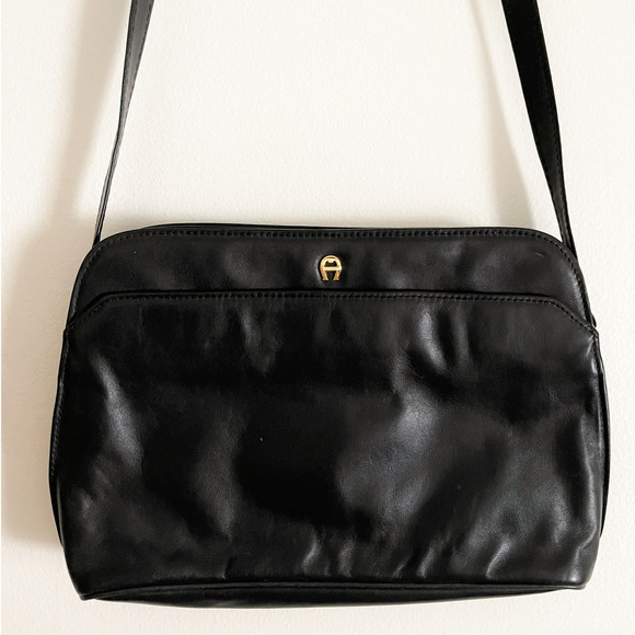Etienne Aigner Handbags - Vintage Etienne Aigner Black Crossbody Bag